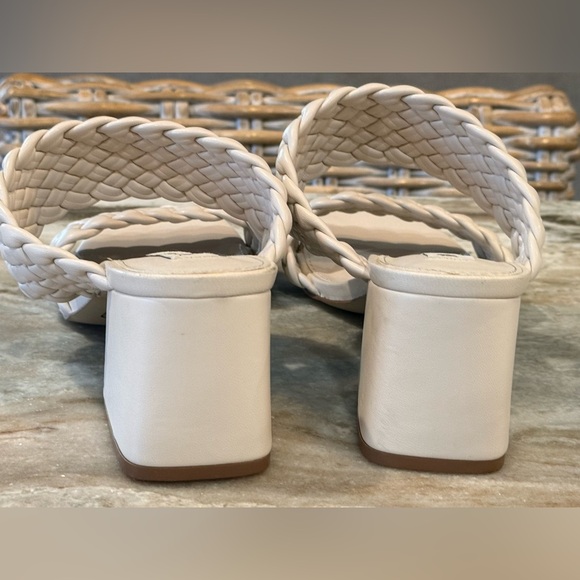 Women’s STEVE MADDEN Daphne braided block heel bone sandals- Size 9 - Picture 5 of 7